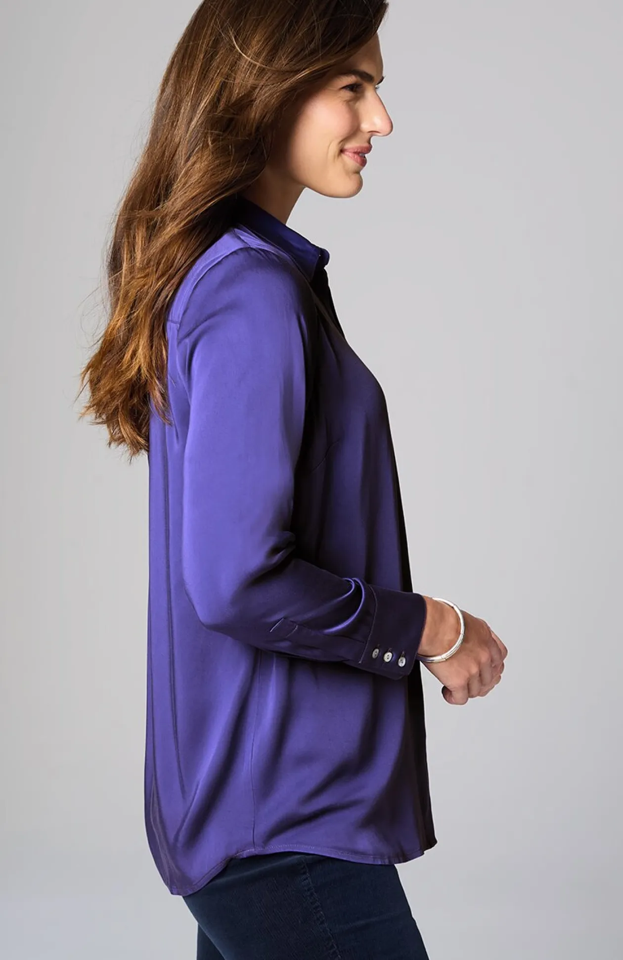 Satin A-Line Shirt