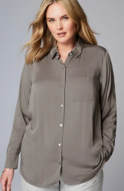Satin A-Line Shirt