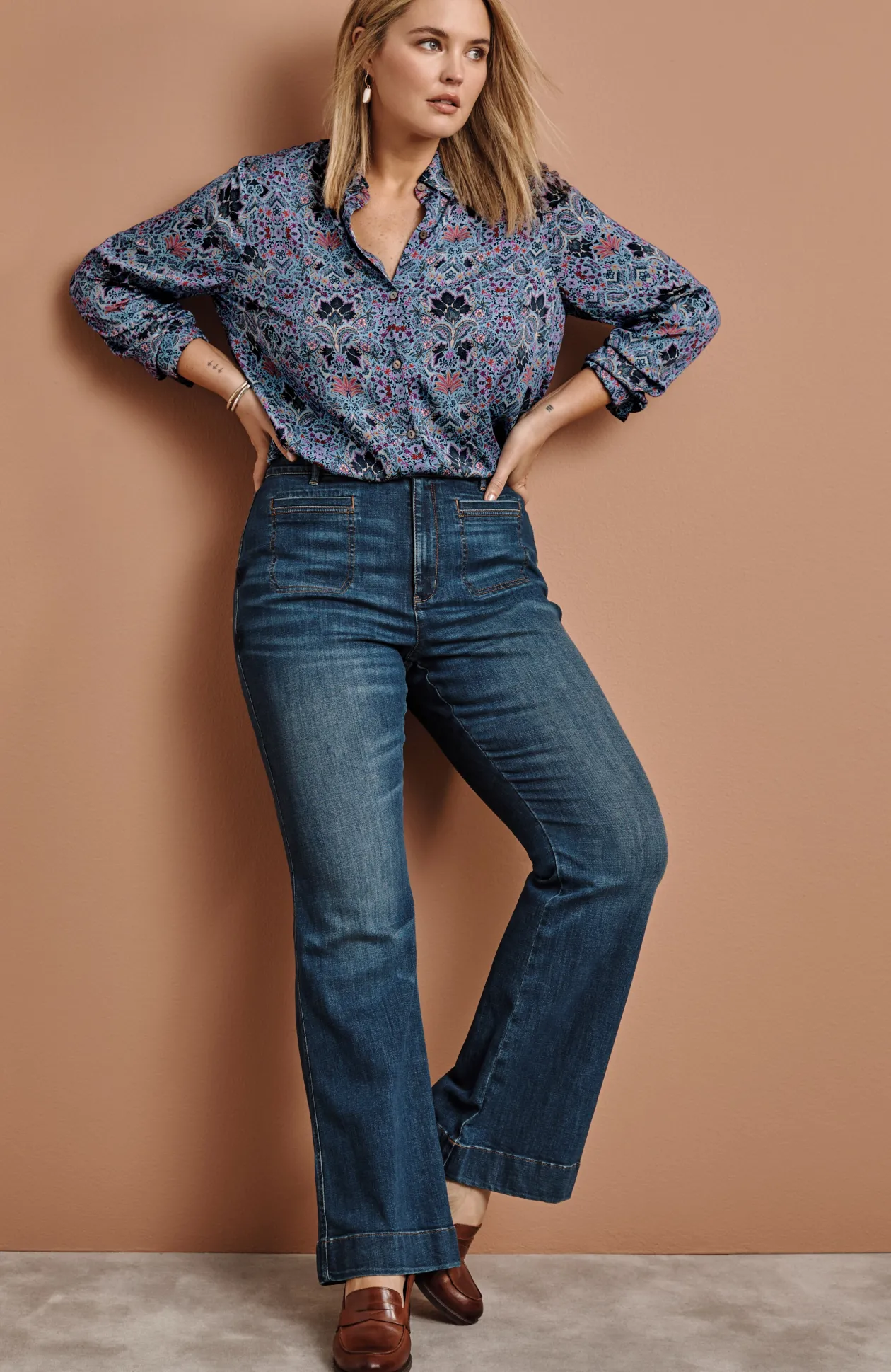 Satin A-Line Shirt