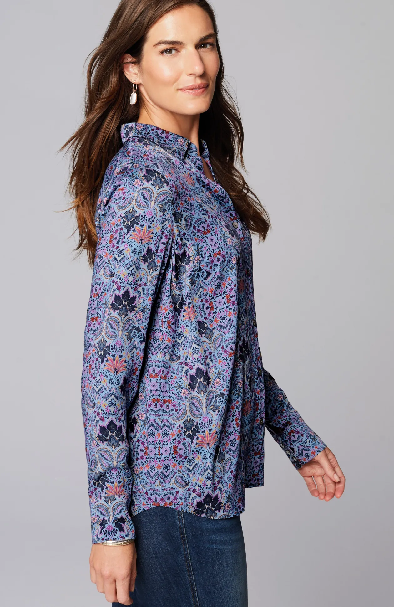 Satin A-Line Shirt