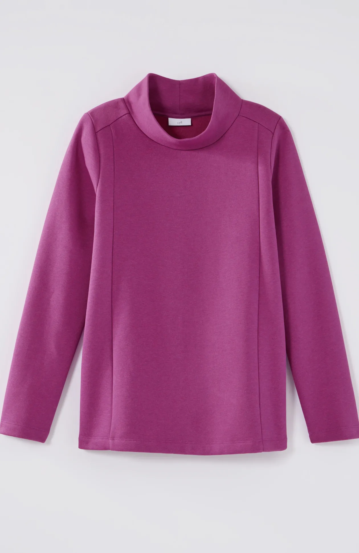 Seamed Mock-Neck Top