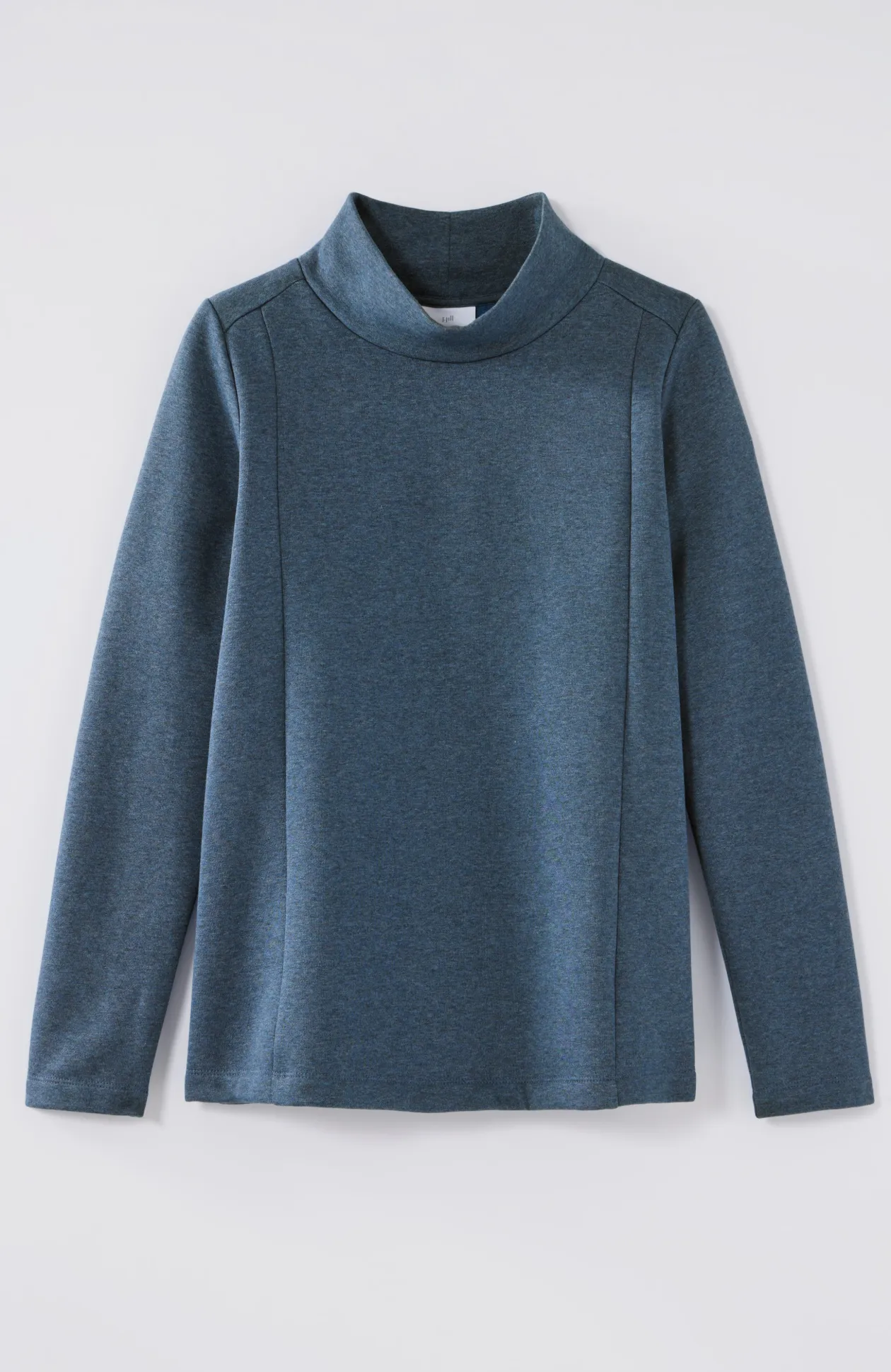 Seamed Mock-Neck Top