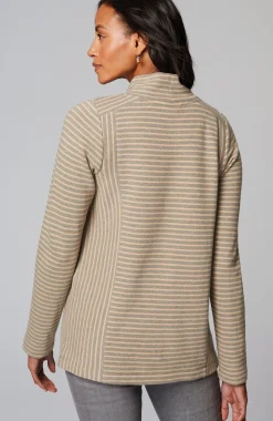 Seamed Mock-Neck Top