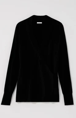 Seamed Wrap Sweater