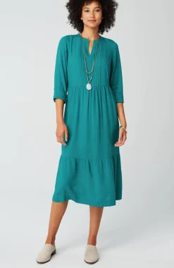 Seamed-Waist A-Line Dress