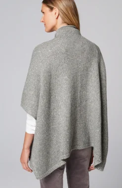 Sequin Sweater-Knit Poncho