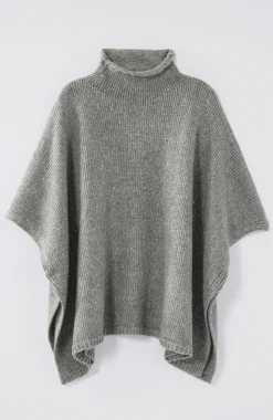 Sequin Sweater-Knit Poncho