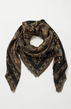 Shimmering Paisley Square Scarf