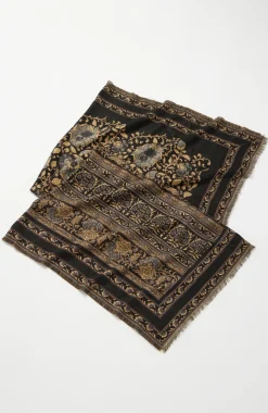 Shimmering Paisley Square Scarf
