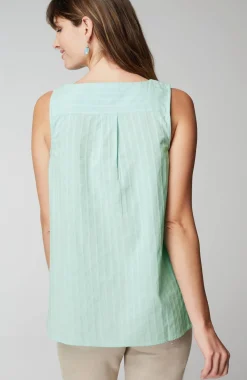Single-Button Sleeveless Popover