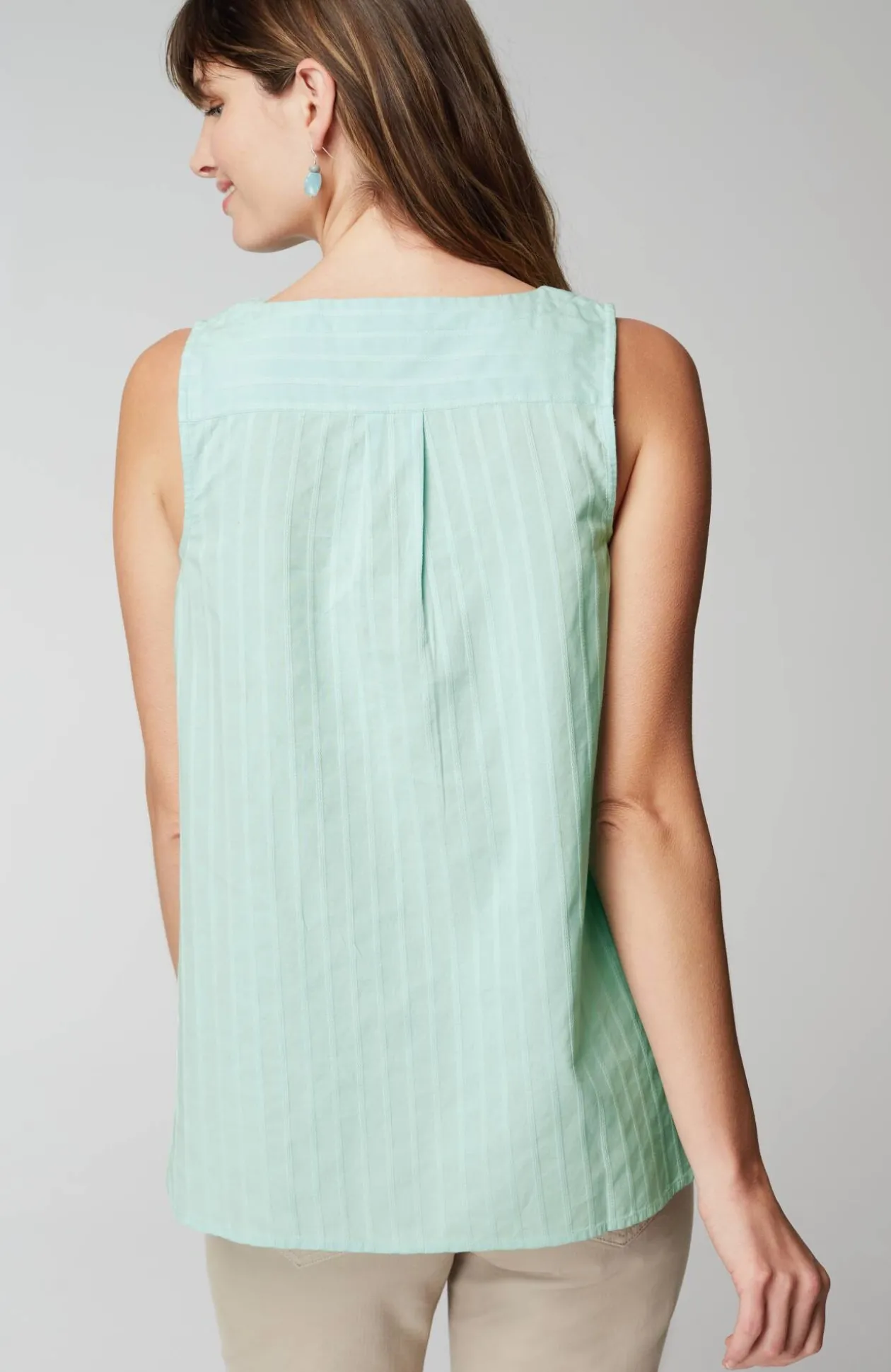 Single-Button Sleeveless Popover