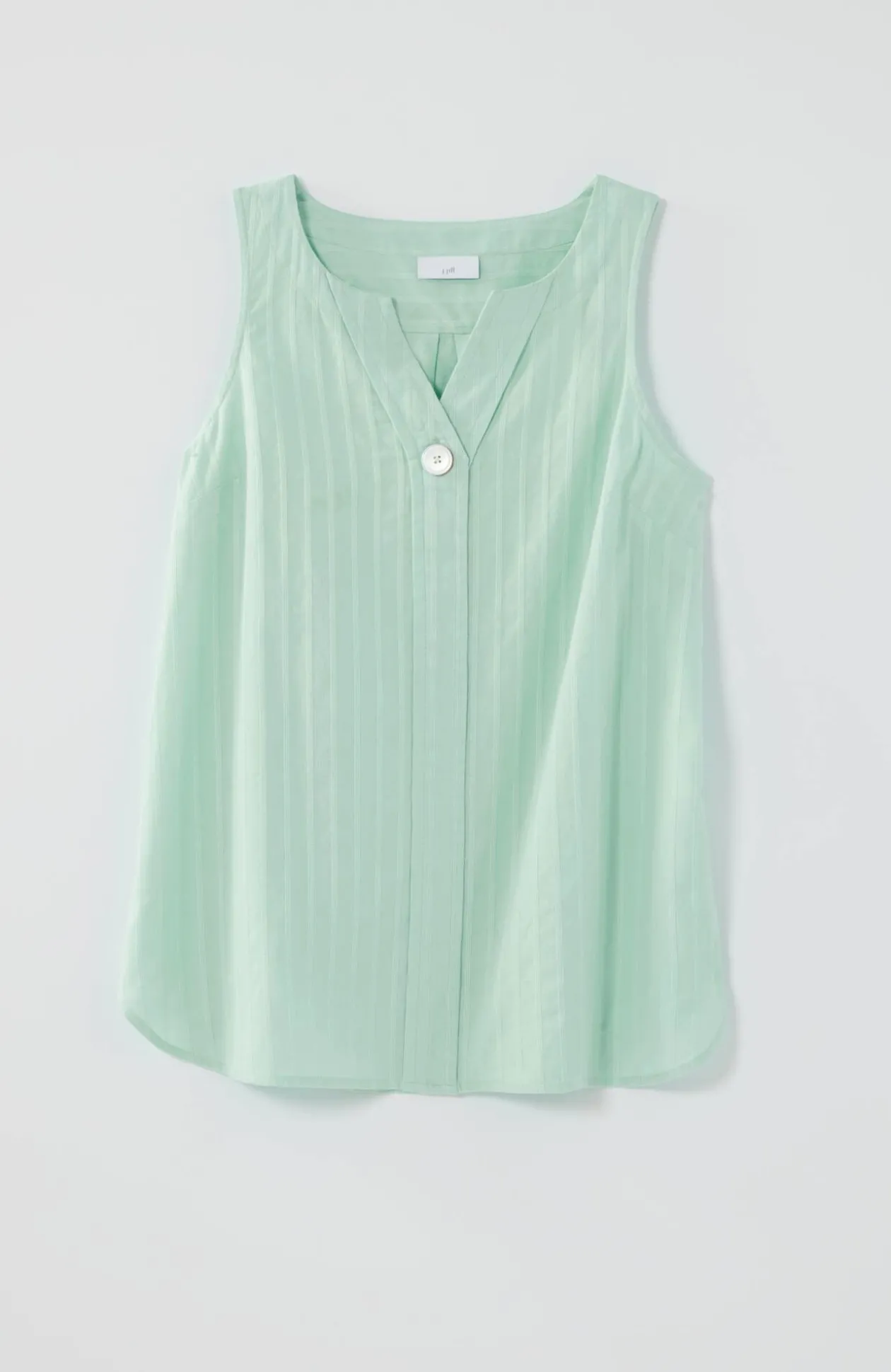 Single-Button Sleeveless Popover