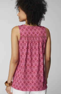 Sleeveless Border-Printed Tunic