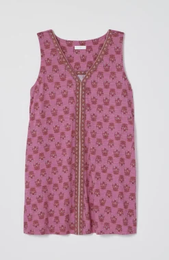 Sleeveless Border-Printed Tunic