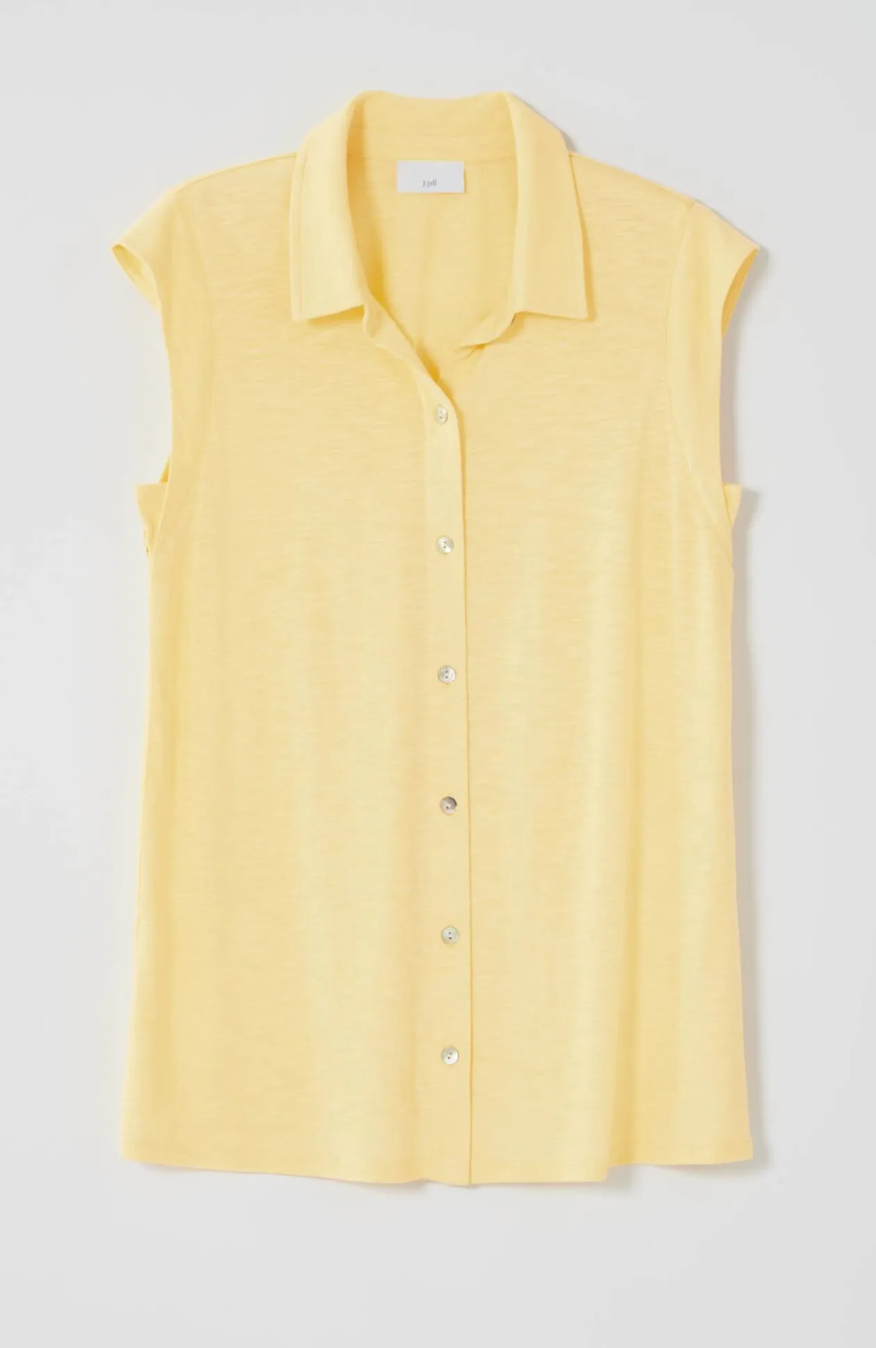 Sleeveless Button-Front Top