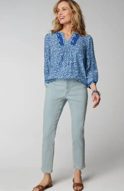 Slim-Leg Denim Trousers