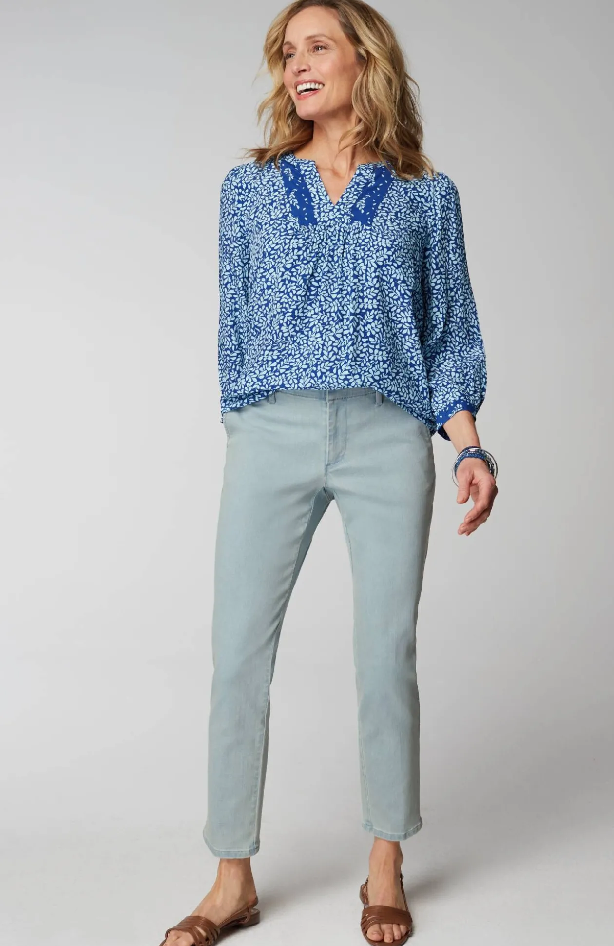 Slim-Leg Denim Trousers