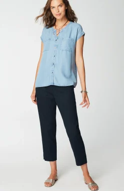 Slim-Leg Twill Cargo Pants