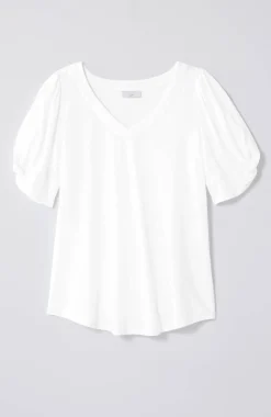 Slub-Knit Twist-Sleeve Tee