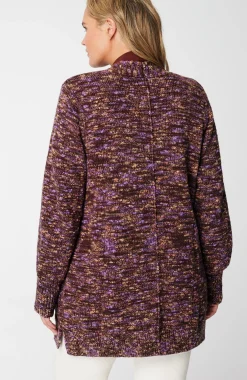 Slub-Textured Space-Dyed Cardi