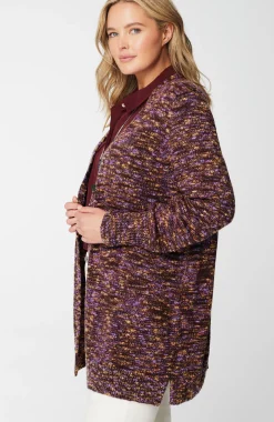 Slub-Textured Space-Dyed Cardi
