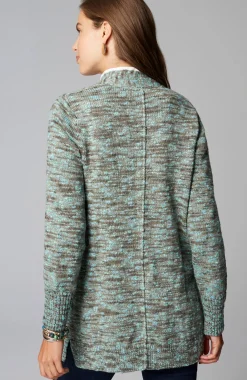 Slub-Textured Space-Dyed Cardi