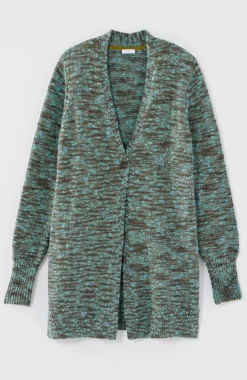 Slub-Textured Space-Dyed Cardi