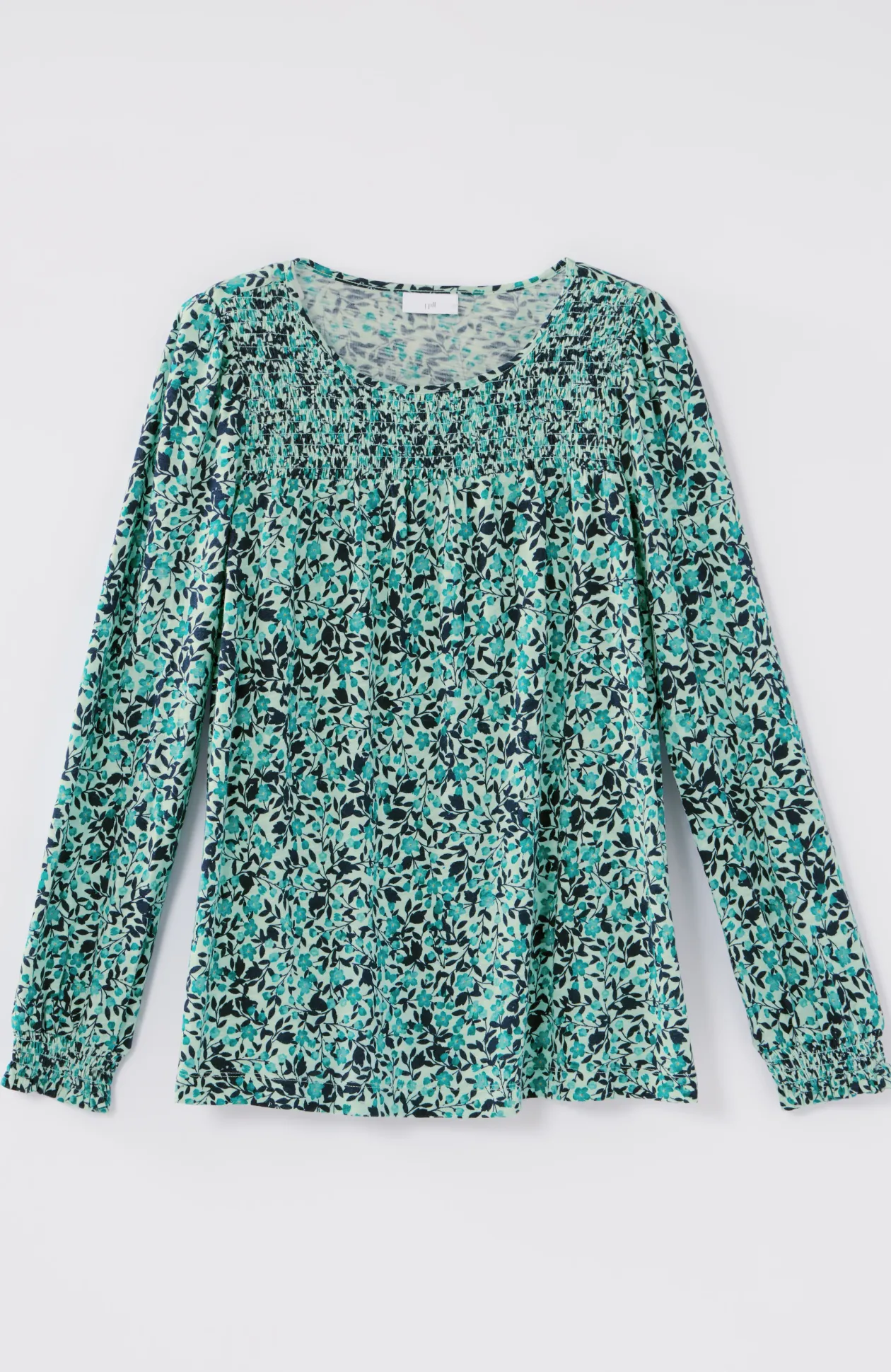 Smocked Floral Top