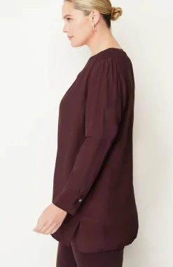 Smocked Split-Neck Tunic