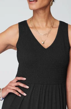 Smocked Tiered Midi Dress