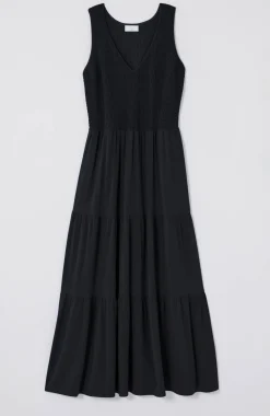 Smocked Tiered Midi Dress