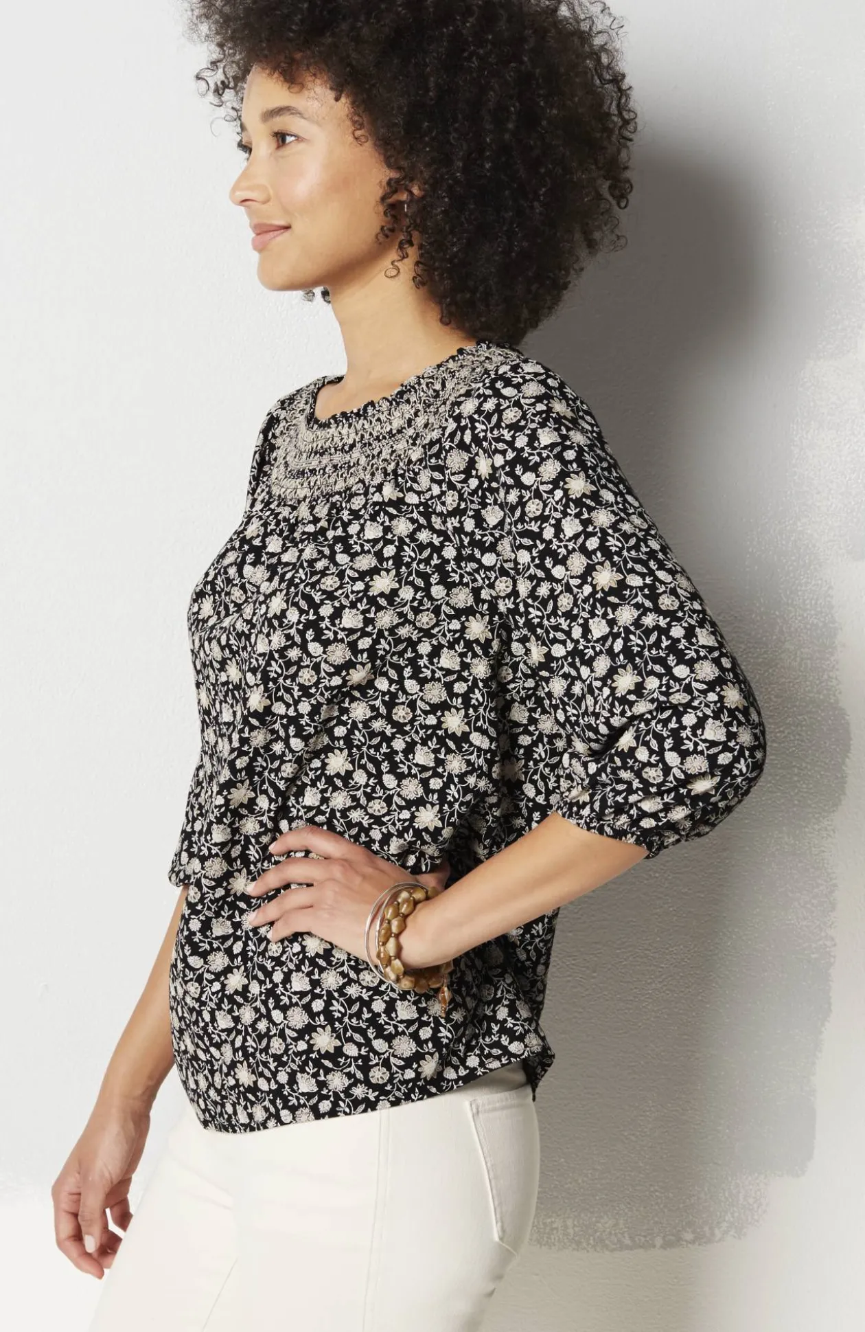 Smocked Two-Way A-Line Top