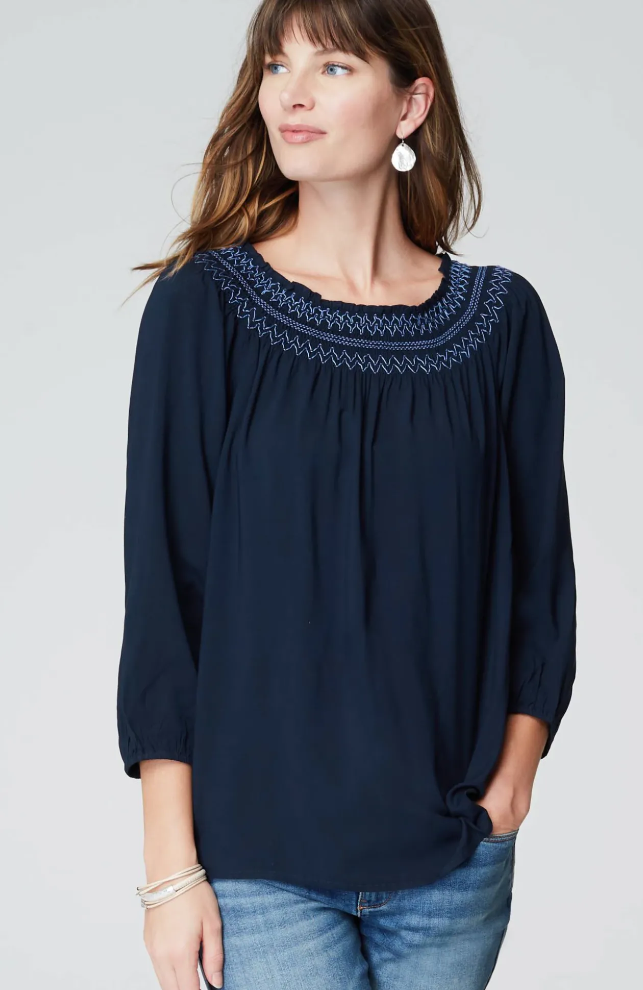 Smocked Two-Way A-Line Top