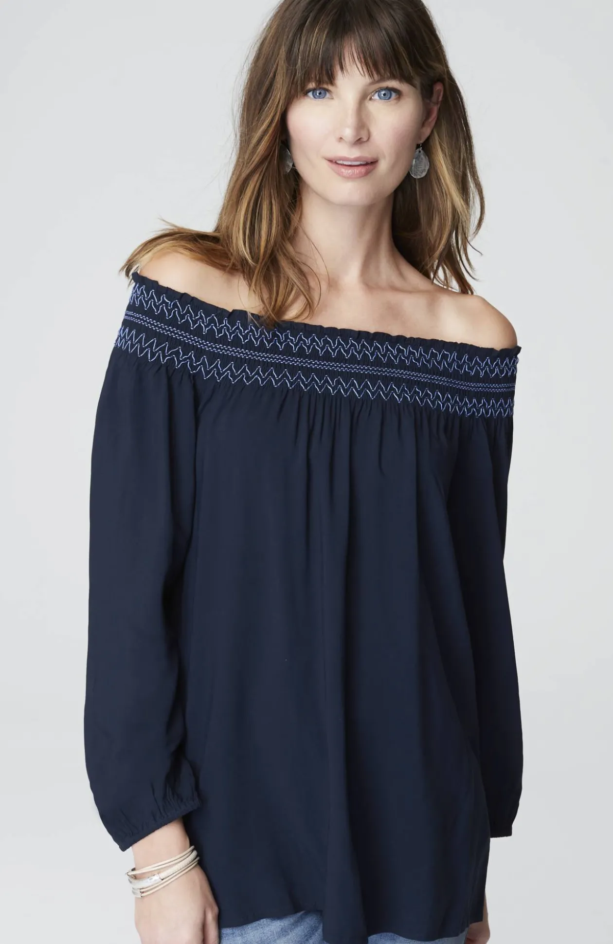 Smocked Two-Way A-Line Top