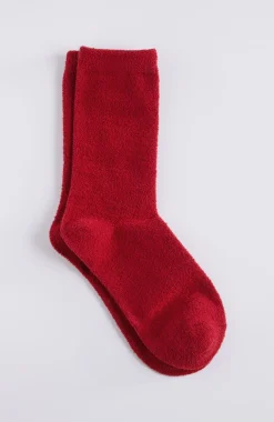 Soft Chenille Crew Socks