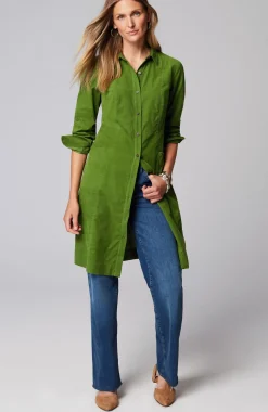Soft Cord Shirtdress