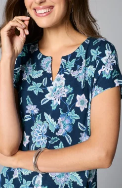 Split-Neck Maxi Dress
