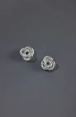 Sterling Silver Knot Earrings