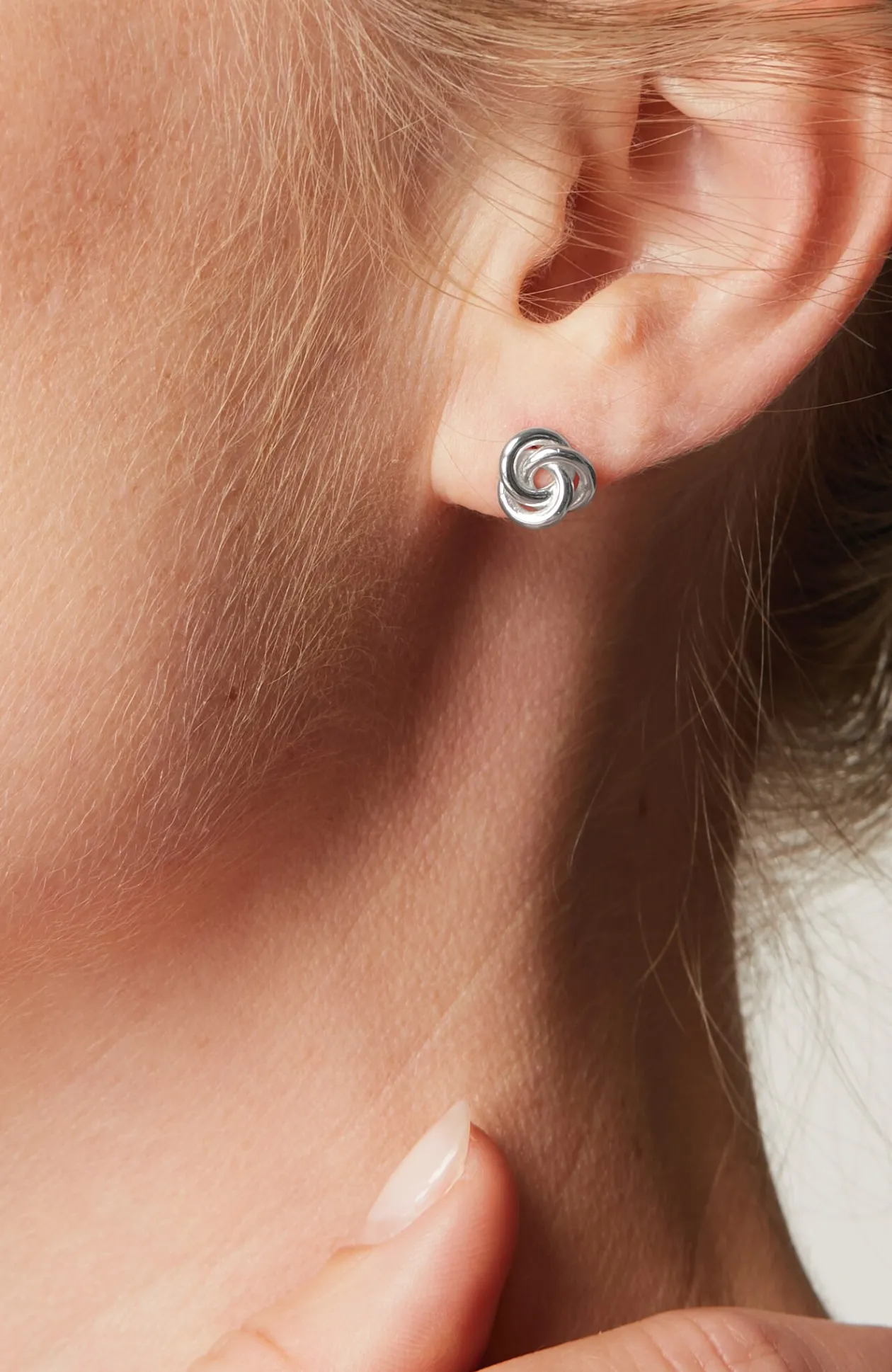 Sterling Silver Knot Earrings