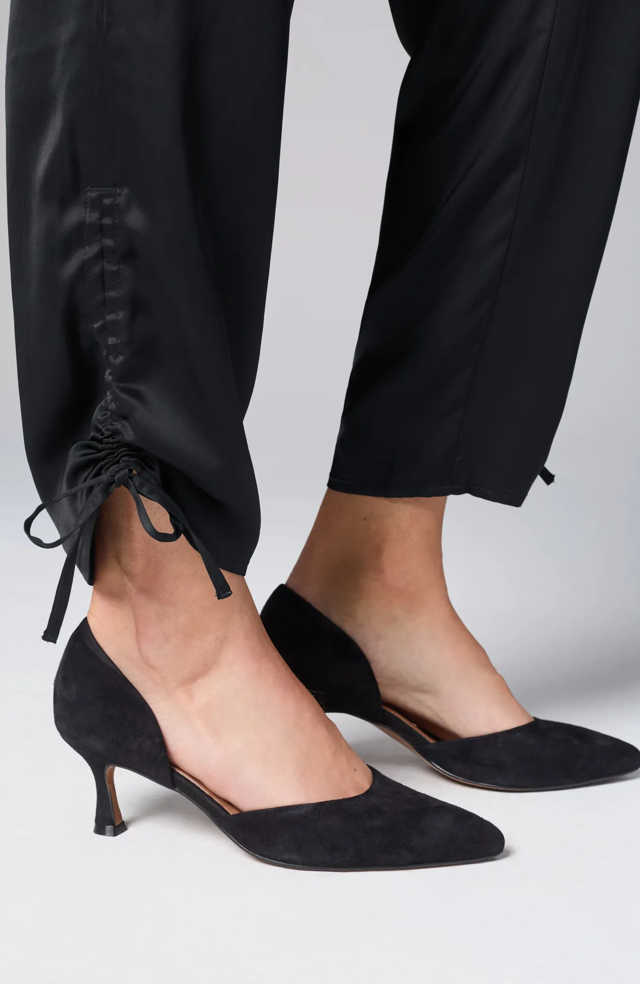 Straight-Leg Satin Cargo Pants