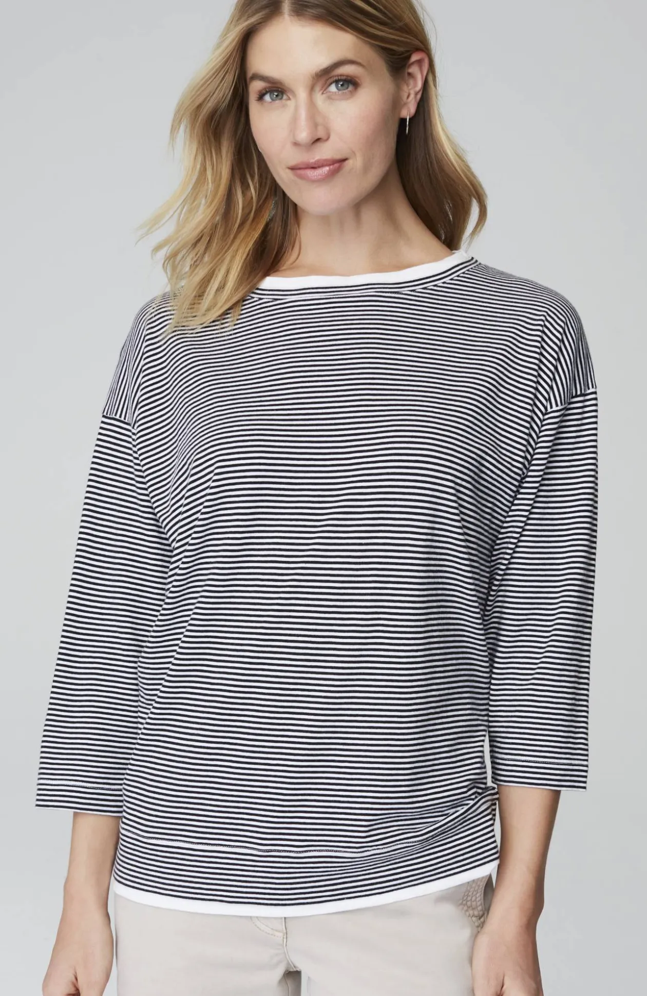 Striped Double-Layer Tee