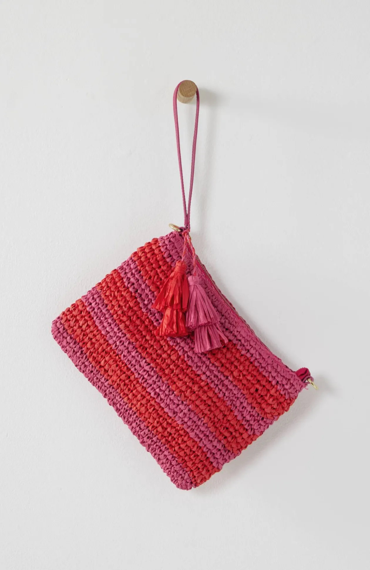 Striped Paper Straw Crossbody