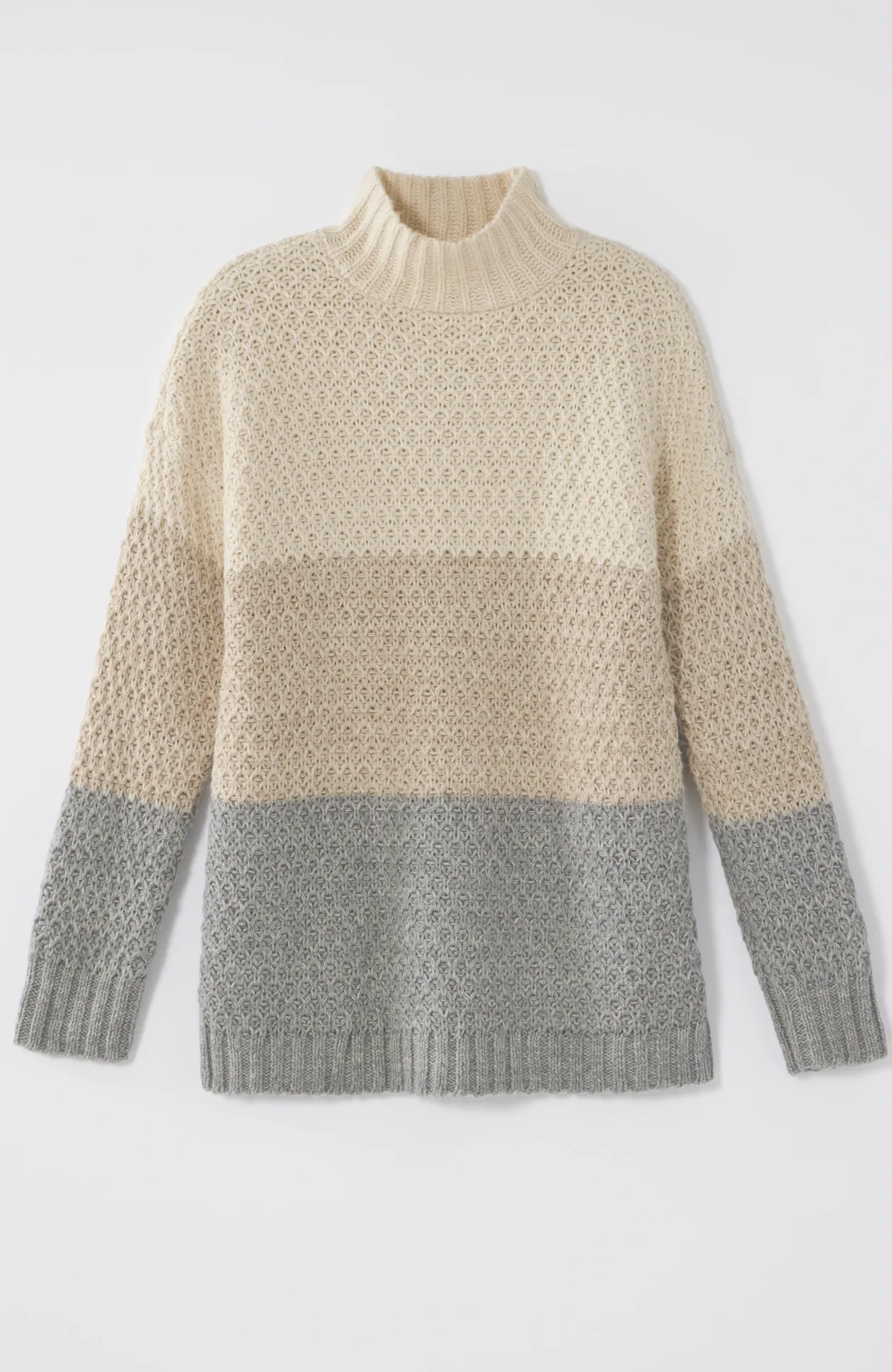 Textured Color-Block Sweater