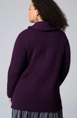 Textured Cowl-Neck Sweater