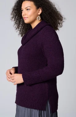 Textured Cowl-Neck Sweater