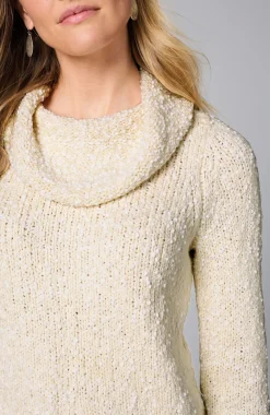 Textured Cowl-Neck Sweater