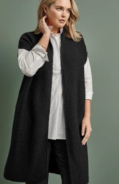 Textured Long Gilet Vest