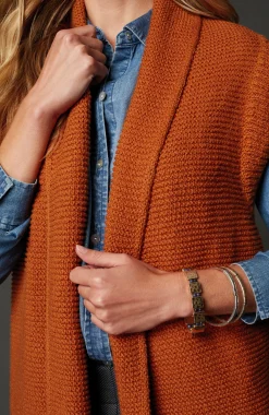 Textured Long Gilet Vest