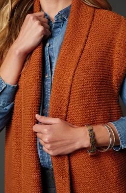 Textured Long Gilet Vest