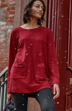 Textured Patch-Pocket Tunic